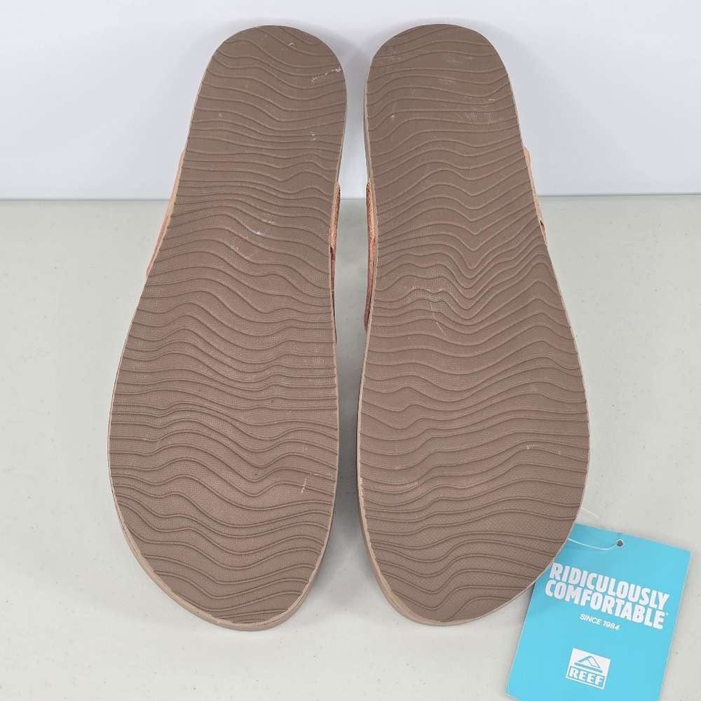 Reef Cushion Court Rose Gold Vegan Leather Sandals Women’s Size 11 NWT - Picture 5 of 8